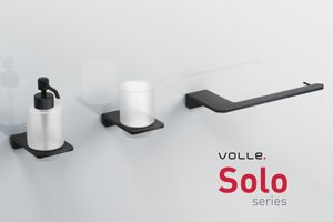 Черные аксессуары Volle Solo для ванной комнаты и туалета фото