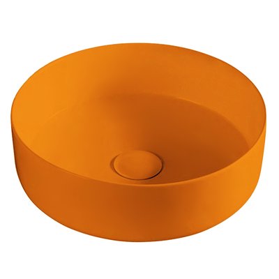 Оранжевый умывальник 43x43см накладной на столешницу Volle 13-40-455Orange 13-40-455Orange фото