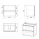 OLIVA шафка з умивальником 65см підвісна для ванної кімнати, Volle 15-45-61 15-45-61 фото 2
